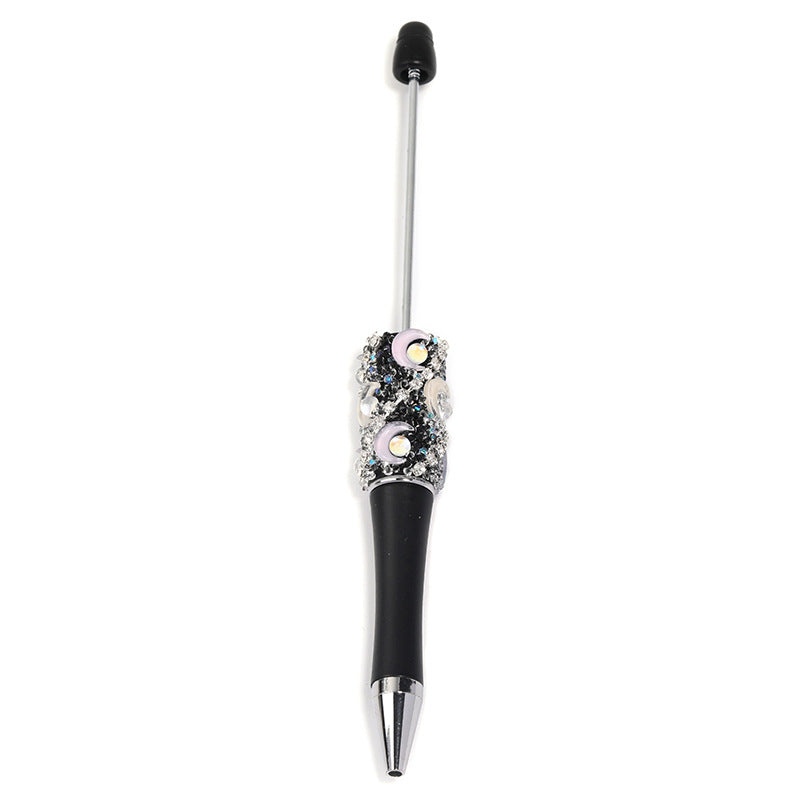 Wholesale 5pcs Creative DIY Moon Mermaid Beads Sugar Heavy Industries Water Diamond Chain Beads Multi Color Ballpoint Pen